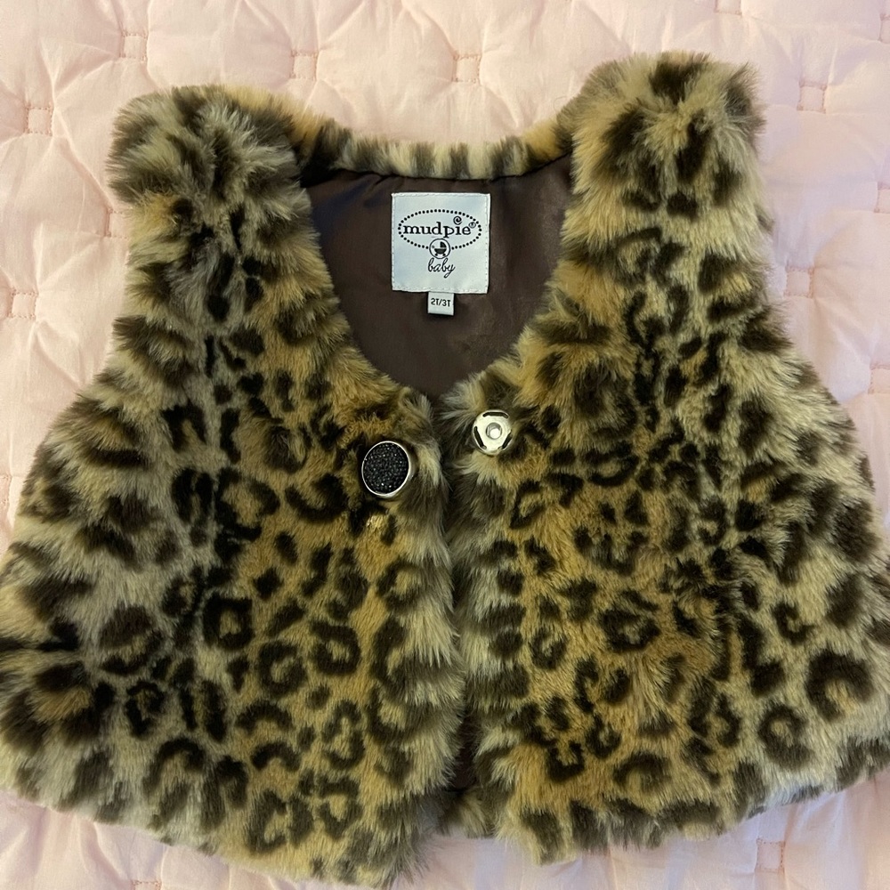 Mud Pie Leopard Vest